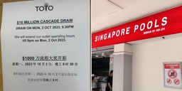TOTO Jackpot Swells To S$10 Million For 2 Oct, Last 3 Draws Had No Winners featured image