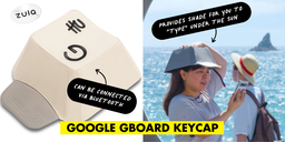 Google Japan Has A Gboard Keycap That Fits On Your Head Like A Cap, Works When You Press On It featured image