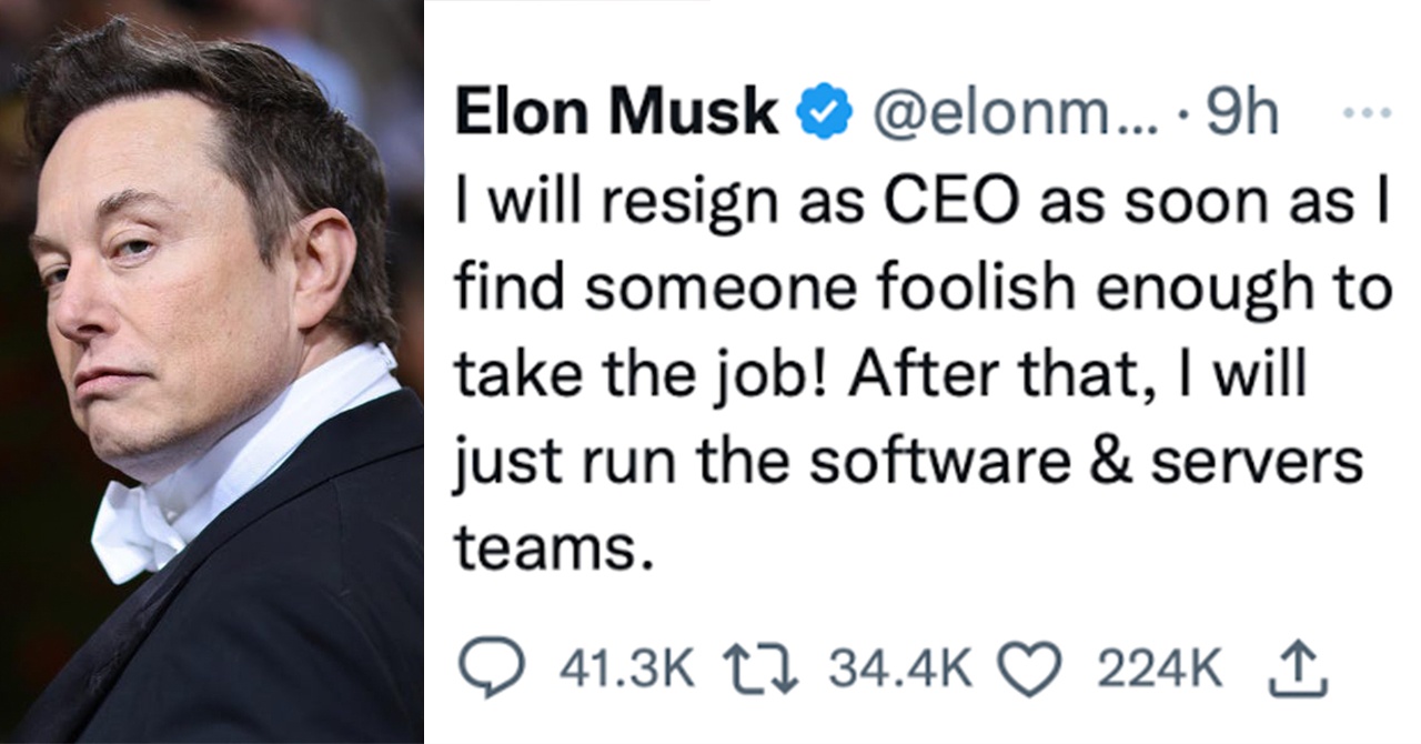 Elon Musk says he’ll resign as Twitter CEO…once he finds a replacement “foolish enough” featured image